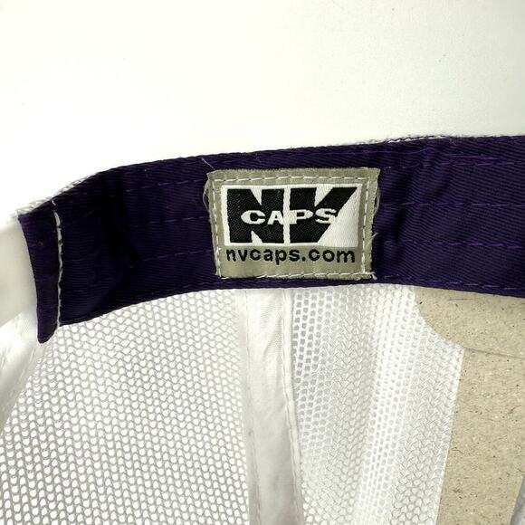 NV Caps NWoT Purple W/White Mesh Trucker Cap SnapBack “Wirtz & Co” Business Logo - Picture 7 of 8